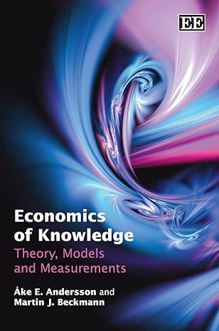 economics of knowledge theory models and measurements 1st edition ake e anderson ,martin j beckmann