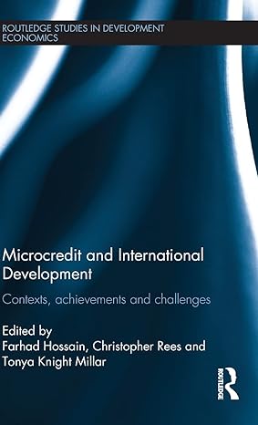 microcredit and international development contexts achievements and challenges 1st edition farhad hossain