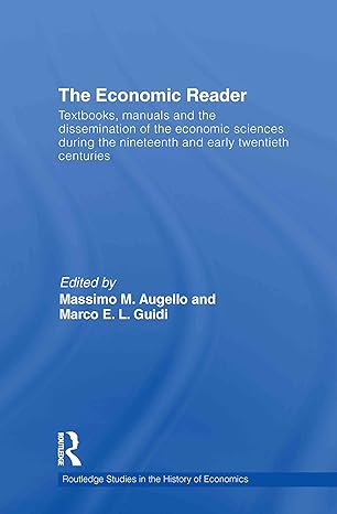 the economic reader textbooks manuals and the dissemination of the economic sciences during the 19th and