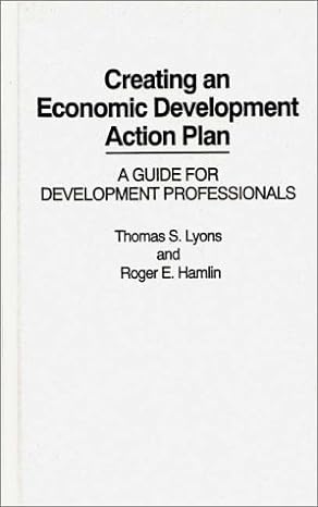 creating an economic development action plan a guide for development professionals 1st edition thomas s lyons