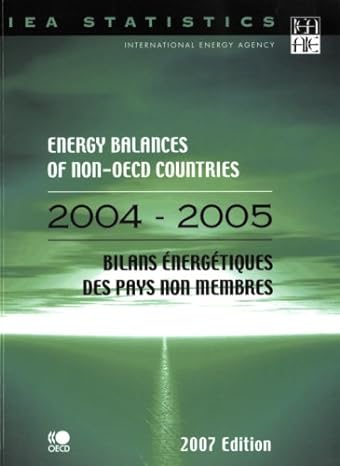 energy balances of non oecd countries 2004/2005 1st edition organisation for economic co operation and
