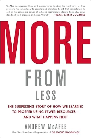 more from less the surprising story of how we learned to prosper using fewer resources and what happens next