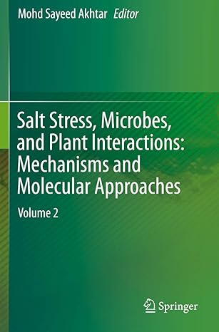 salt stress microbes and plant interactions mechanisms and molecular approaches volume 2 1st edition mohd