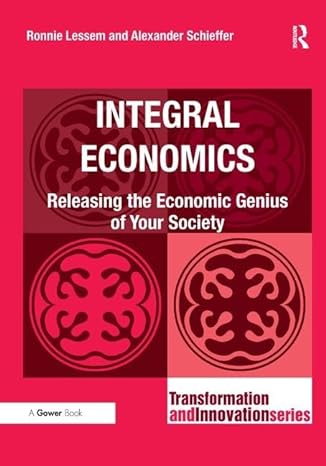 integral economics releasing the economic genius of your society 1st edition ronnie lessem ,alexander