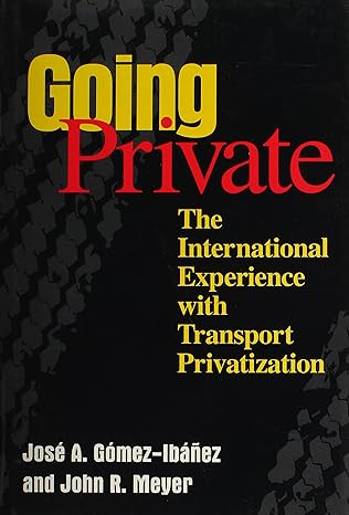 going private the international experience with transport privatization ex-library, otherwise good edition
