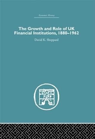 the growth and role of uk financial institutions 1880 1966 1st edition d k sheppard 0415382068, 978-0415382069