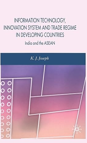 information technology innovation system and trade regime in developing countries india and the asean 1st