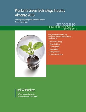 plunketts green technology industry almanac 2018 green technology industry market research statistics trends