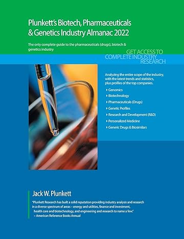 plunketts biotech pharmaceuticals and genetics industry almanac 2022 biotech pharmaceuticals and genetics