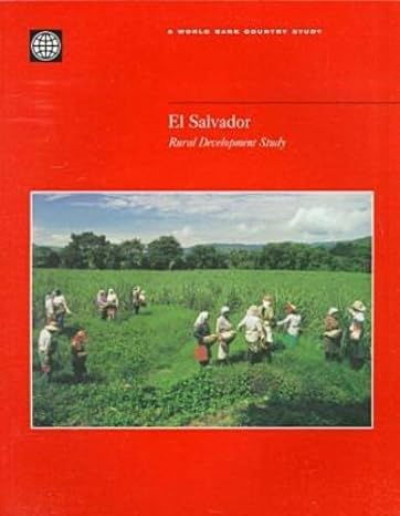 el salvador rural development study 1st edition world bank 0821341812, 978-0821341810