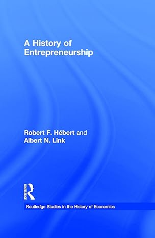 a history of entrepreneurship 1st edition robert f hebert 0415632412, 978-0415632416