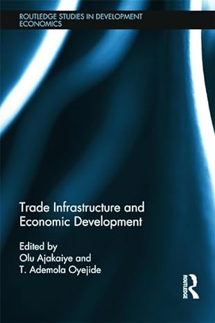 trade infrastructure and economic development 1st edition david olusanya ajakaiye ,t ademola oyejide