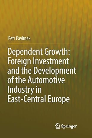 dependent growth foreign investment and the development of the automotive industry in east central europe 1st