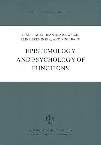 Epistemology And Psychology Of Functions