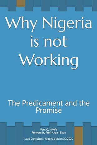 why nigeria is not working the predicament and the promise 1st edition paul o. irikefe 979-8359077095
