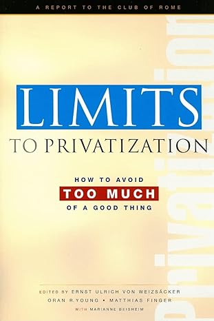 limits to privatization 1st edition marianne beishem ,oran r young ,ernst ulrich von weizsacker ,matthias