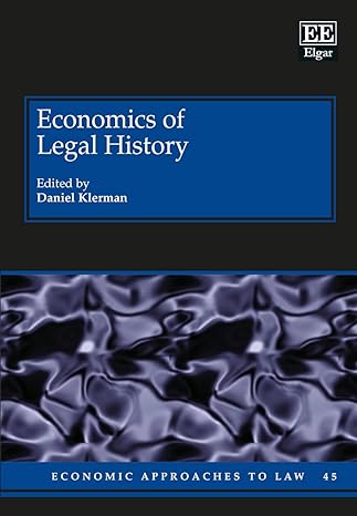 economics of legal history 1st edition daniel klerman 1783471689, 978-1783471683