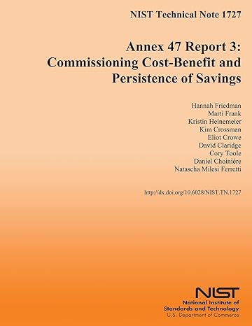 annex 47 report 3 commission cost benefit and persistence of savings 1st edition hannah friedman ,marti frank