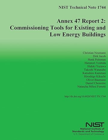 annex 47 report 2 commission tools for existing and low energy buildings 1st edition u s department of