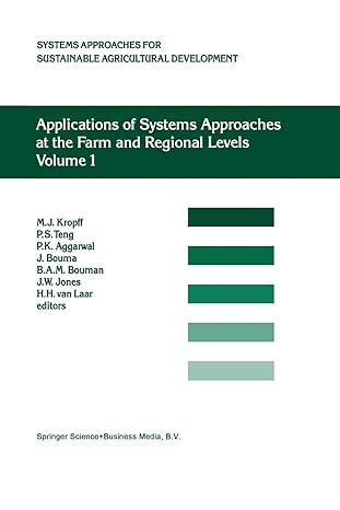 applications of systems approaches at the farm and regional levels proceedings of the second international