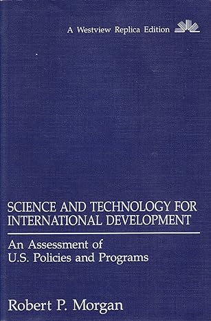 science and technology for international development an assessment of u s policies and programs 1st edition