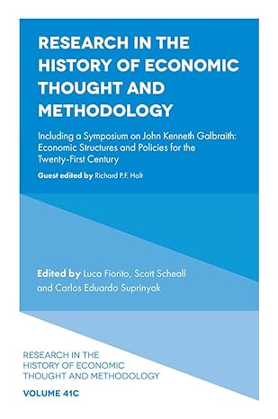 research in the history of economic thought and methodology including a symposium on john kenneth galbraith