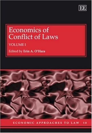 economics of conflict of laws 1st edition erin a o'hara 1847200761, 978-1847200761