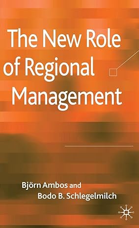 the new role of regional management 2010th edition b ambos ,b schlegelmilch 0230538754, 978-0230538757