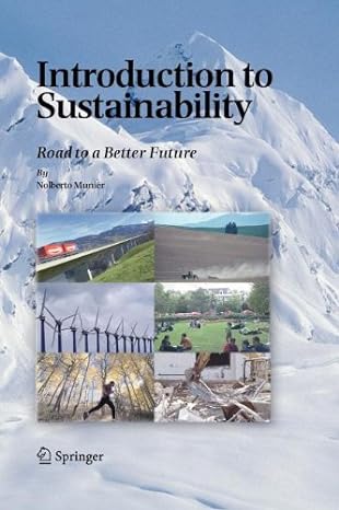 introduction to sustainability road to a better future 1st edition nolberto munier b008smfu5c