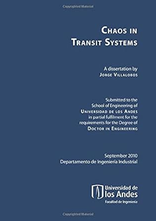 chaos in transit systems 1st edition mr. jorge villalobos 9586956083, 978-9586956086