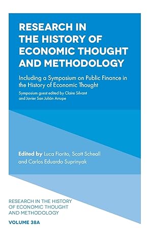 research in the history of economic thought and methodology including a symposium on public finance in the
