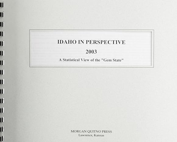 idaho in perspective 2003 1st edition kathleen o'leary morgan 0740108611, 978-0740108617
