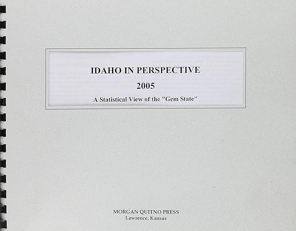 idaho in perspective 2005 1st edition kathleen o'leary morgan 0740115111, 978-0740115110
