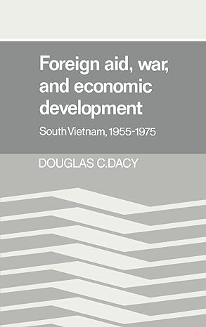 foreign aid war and economic development south vietnam 1955 1975 1st edition douglas c dacy 0521303273,