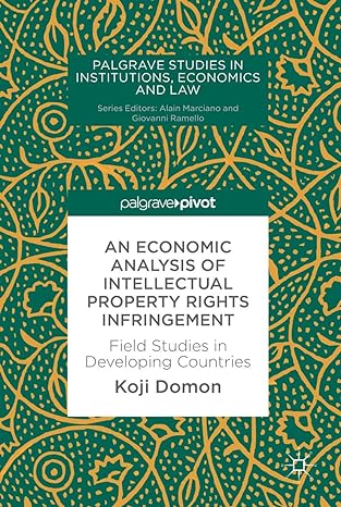 an economic analysis of intellectual property rights infringement field studies in developing countries 1st