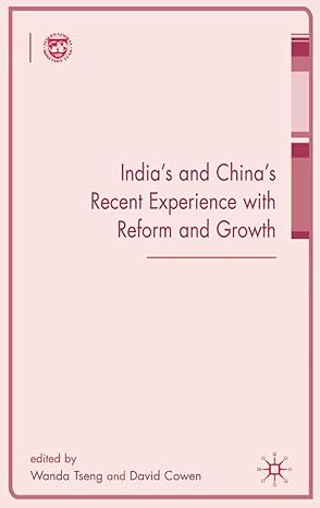 indias and chinas recent experience with reform and growth 1st edition w tseng ,d cowen 1403943516,