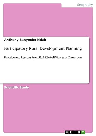 participatory rural development planning practice and lessons from ediki bekoli village in cameroon 1st