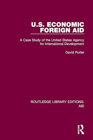 u s economic foreign aid a case study of the united states agency for international development 1st edition