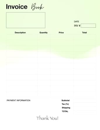 invoice book 100 large blank invoice forms for small business 1st edition afs business b0c2s5myn9