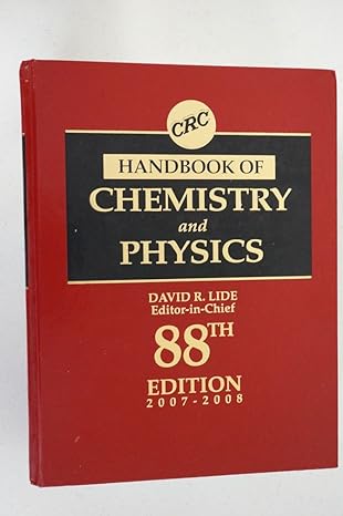 crc handbook of chemistry and physics 88th edition david r lide 0849304881, 978-0849304880