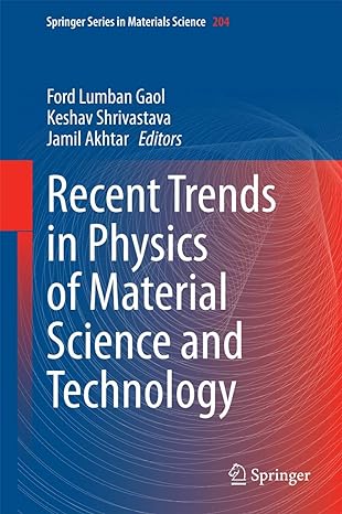 recent trends in physics of material science and technology 2015th edition ford lumban gaol ,keshav