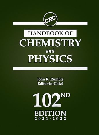 crc handbook of chemistry and physics 102nd edition john rumble 0367712601, 978-0367712600