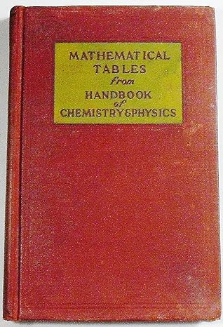 Mathematical Tables From Handbook Of Chemistry And Physics