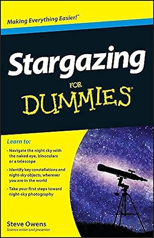 stargazing for dummies 1st edition steve owens 1118411560, 978-1118411568