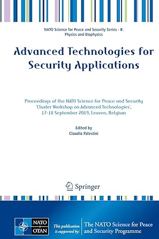 advanced technologies for security applications proceedings of the nato science for peace and security