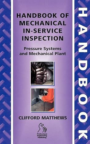 handbook of mechanical in service inspection pressure systems and mechanical plant 1st edition clifford