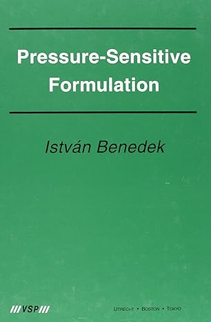 pressure sensitive formulation 1st edition istvan benedek 9067643300, 978-9067643306