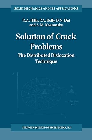 solution of crack problems the distributed dislocation technique 1996th edition d a hills ,p a kelly ,d n dai