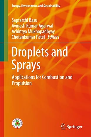 droplets and sprays applications for combustion and propulsion 1st edition saptarshi basu ,avinash kumar