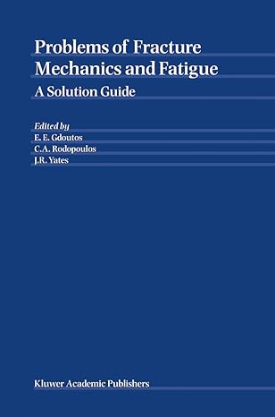 problems of fracture mechanics and fatigue a solution guide 2003rd edition e e gdoutos ,c a rodopoulos ,j r